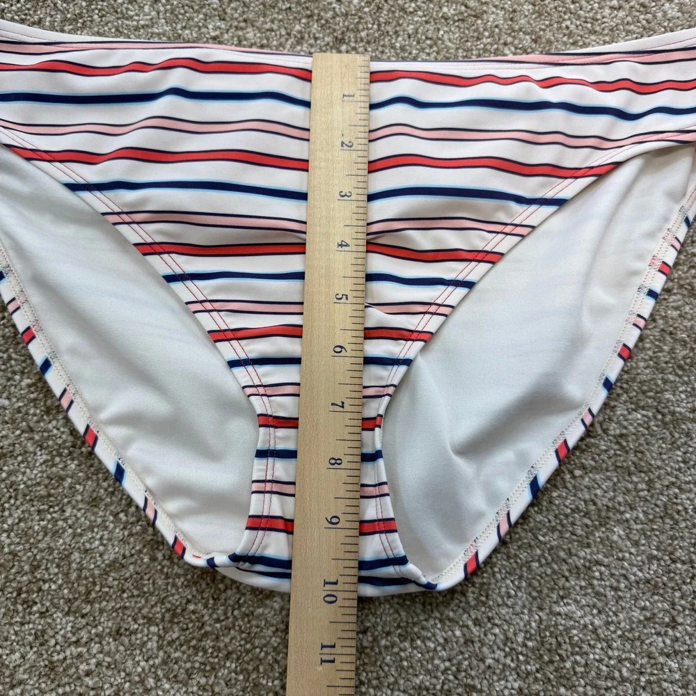 True Craft Womens XXL Striped Bikini Bottom Navy Red White NEW 2XL Nautical Swim
